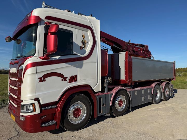 Scania R500 Hiab 302E6, Tipper/crane